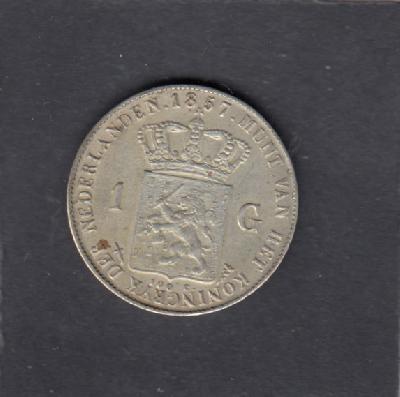 Beschrijving: 1 Gulden WILLEM III